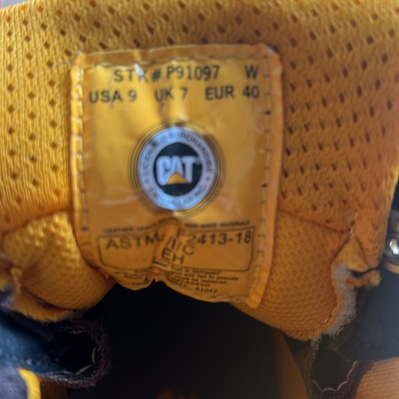 NWOT Caterpillar steel toe lace up work boots sz 9 - Picture 4 of 4